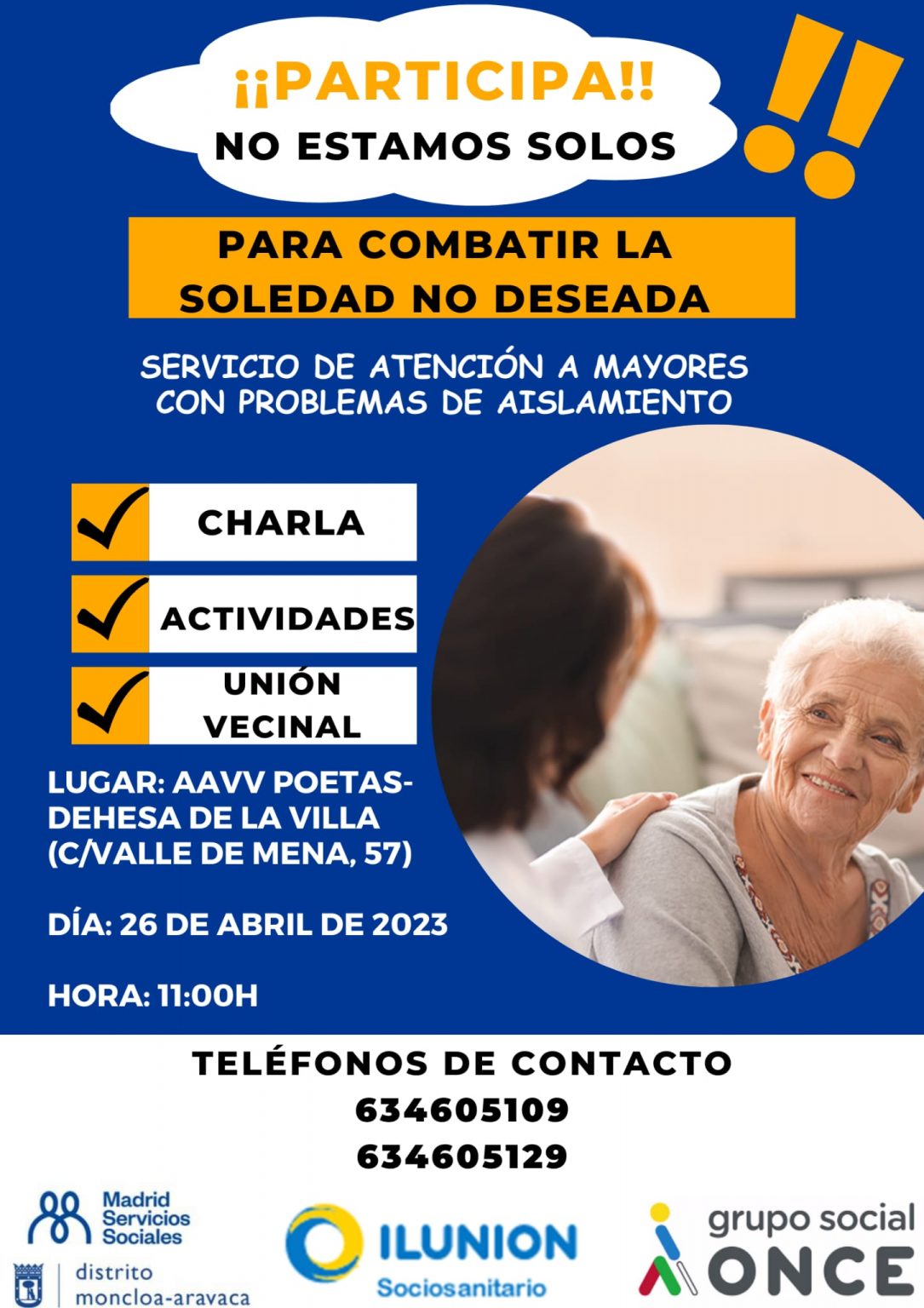 CHARLA – COMBATIENDO LA SOLEDAD NO DESEADA – AVV Poetas – Dehesa de la ...