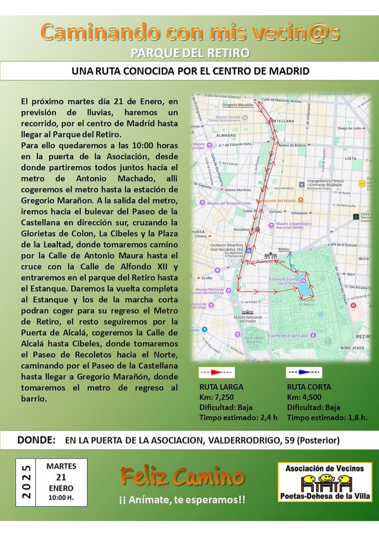 Caminata al Parque del Retiro