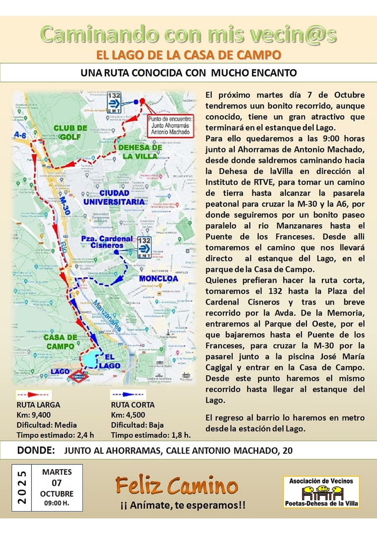 Caminata hasta el Lago de la Casa de Campo