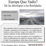 TERTULIA "Europa, ¿Quo Vadis?