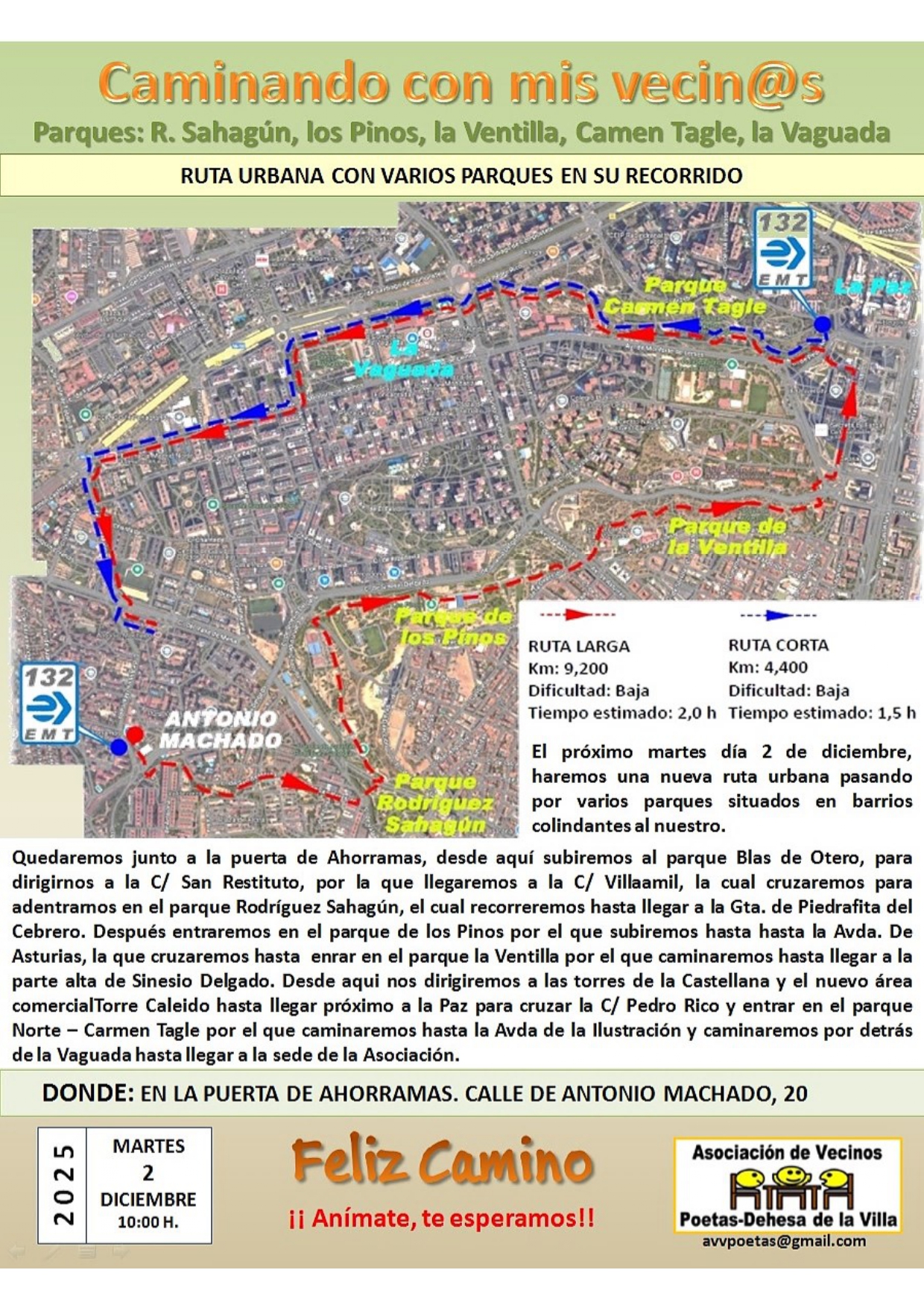 Caminata Urbana por Parques Próximos