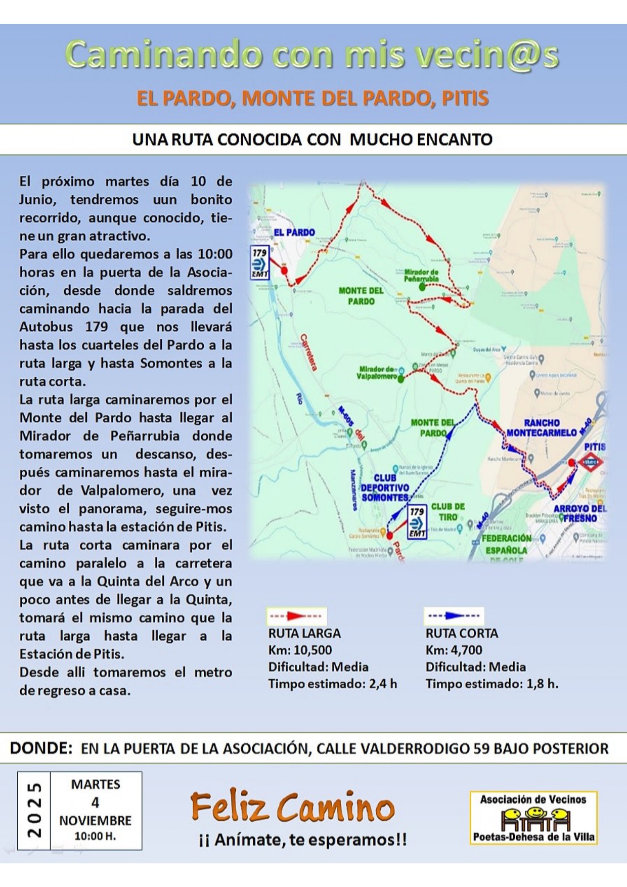 CAMINATA DESDE El PARDO A PITIS