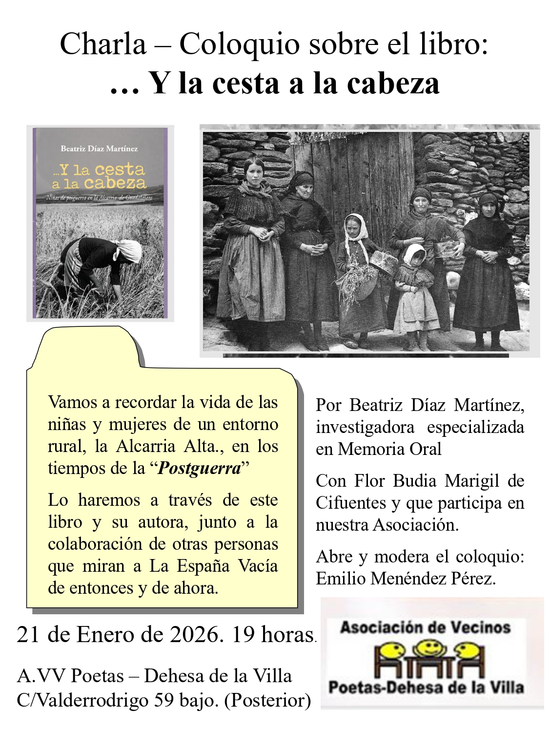 Charla-Coloquio "Entorno rural en la Alcarria de la posguerra"