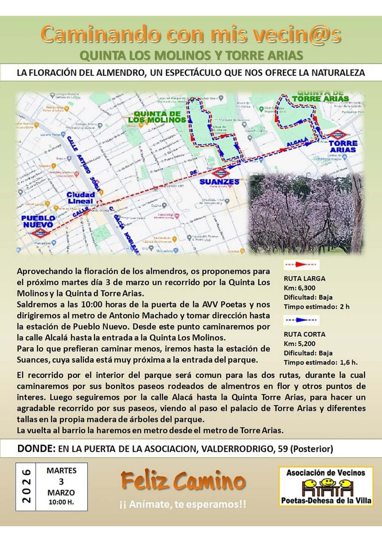 CAMINATA A LAS QUINTAS DE LOS MOLINOS Y TORRE ARIAS