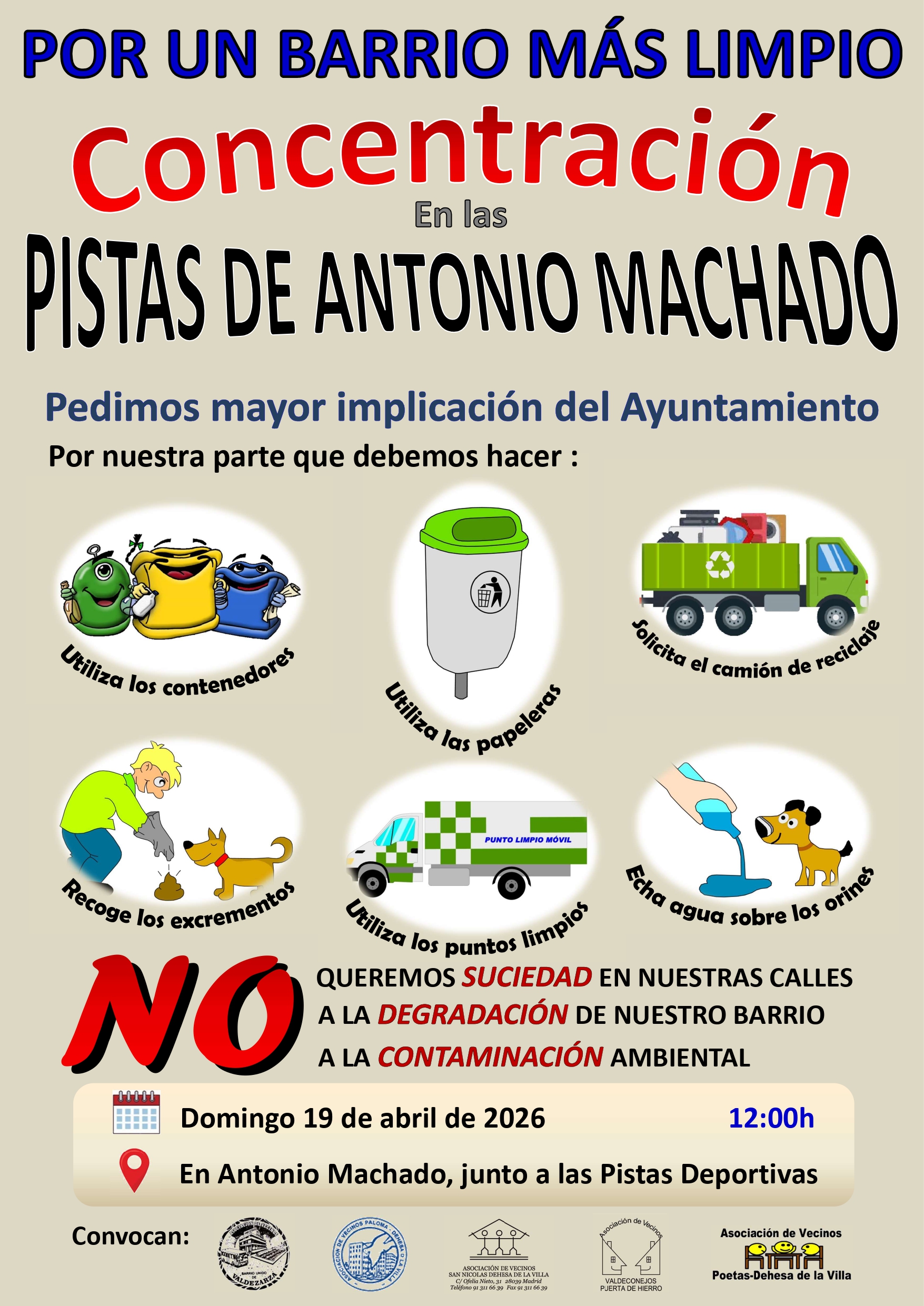 CONCENTACIÓN: POR UN BARRIO MÁS LIMPIO