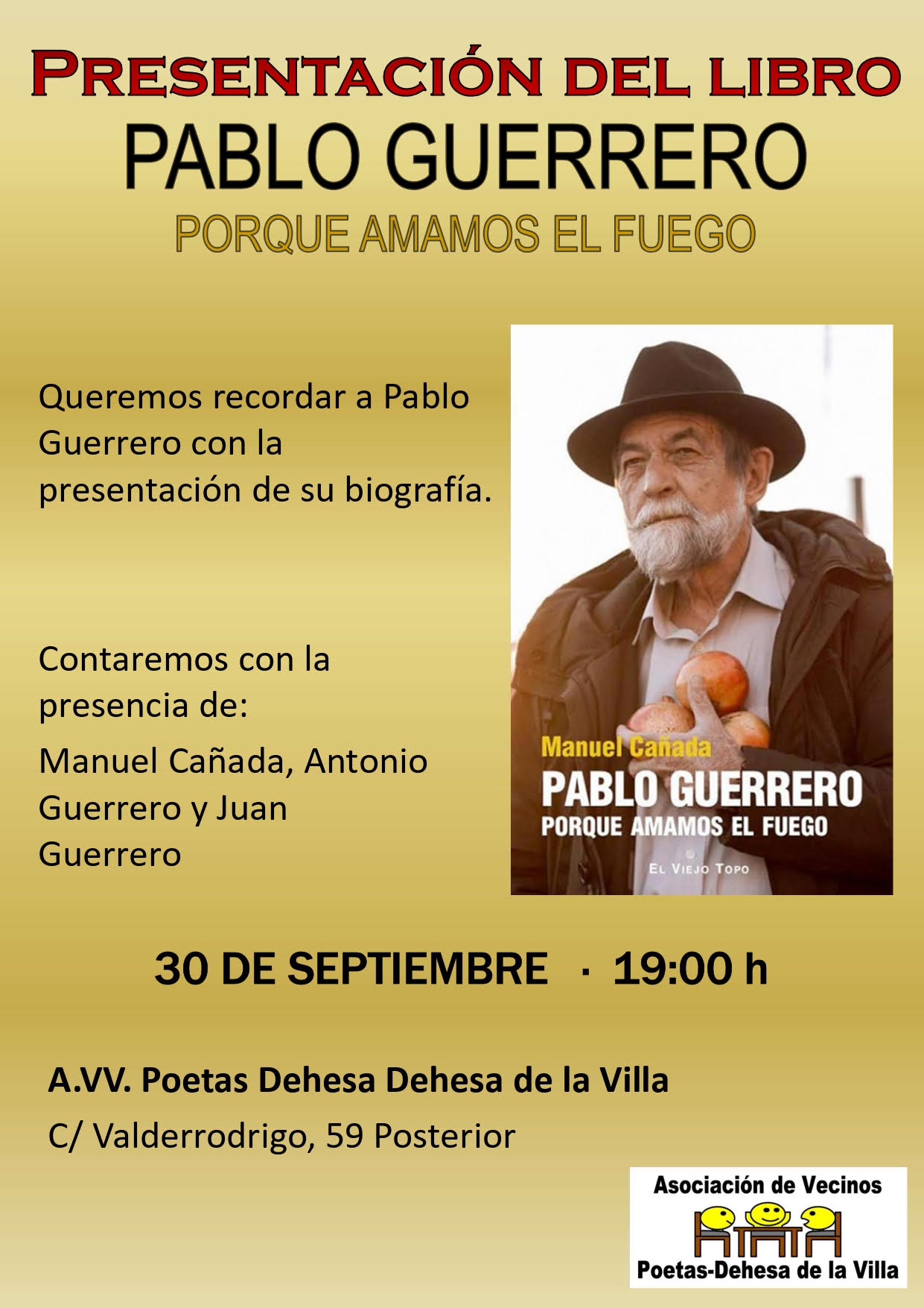 PRESENTACION DEL LIBRO "PORQUE AMAMOS EL FUEGO"